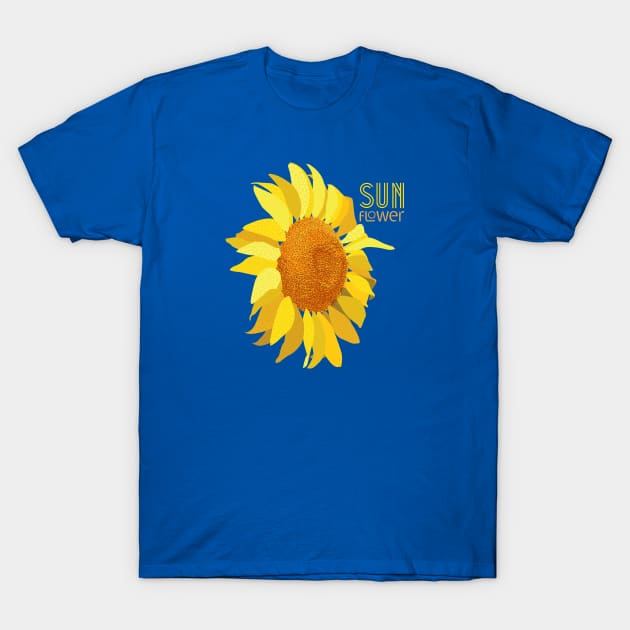 Sunflower Yellow Patterns T-Shirt by Lisa